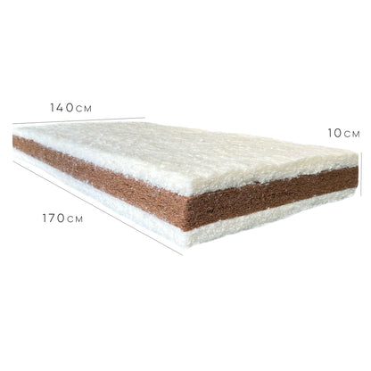 Natural Coir Cot Mattress 132 x 77 x 10