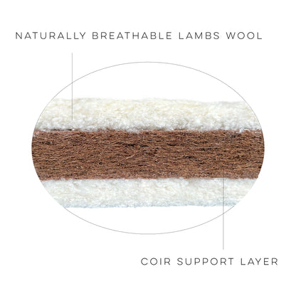 117 x 54 cm Natural-Sleep Cot Mattress - Coir & Pocket Springs