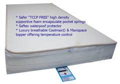 Ultima  Easychange® Cot Mattress Pocket Springs, TCPP FREE with COOLMAX© @Maxispave Toppers-nightynite.myshopify.com