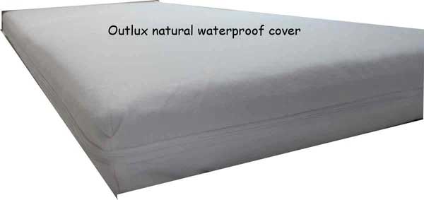 Natural Cot Mattress 117 x 54 - Coir,  Luxurious Lambswool,  Natural Waterproof  Outlux Cover